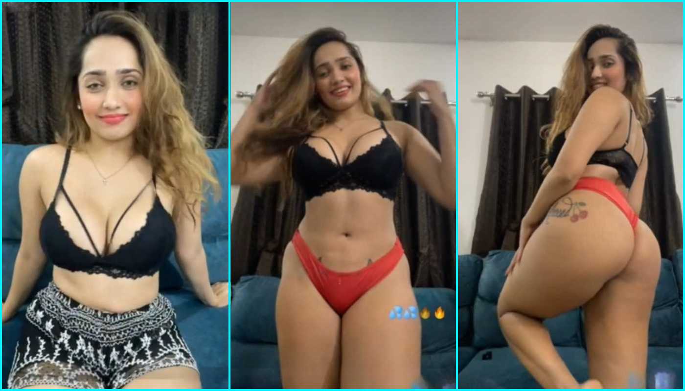 Aditi Mistry Black Bra Showing Big Ass