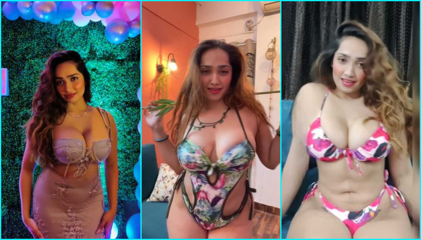 Aditi Mistry Pink Bra Showing Big Ass Big Boobs